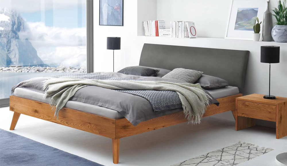 Trento Bett Caprile Wildeiche von Hasena
